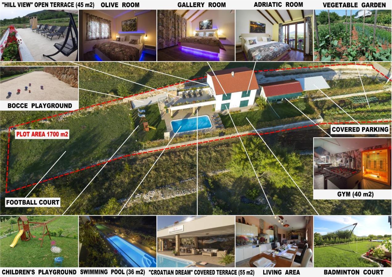 Villa Four Seasons, Heated Pool And 3 En-Suite Bathrooms Velika Čista Exterior foto