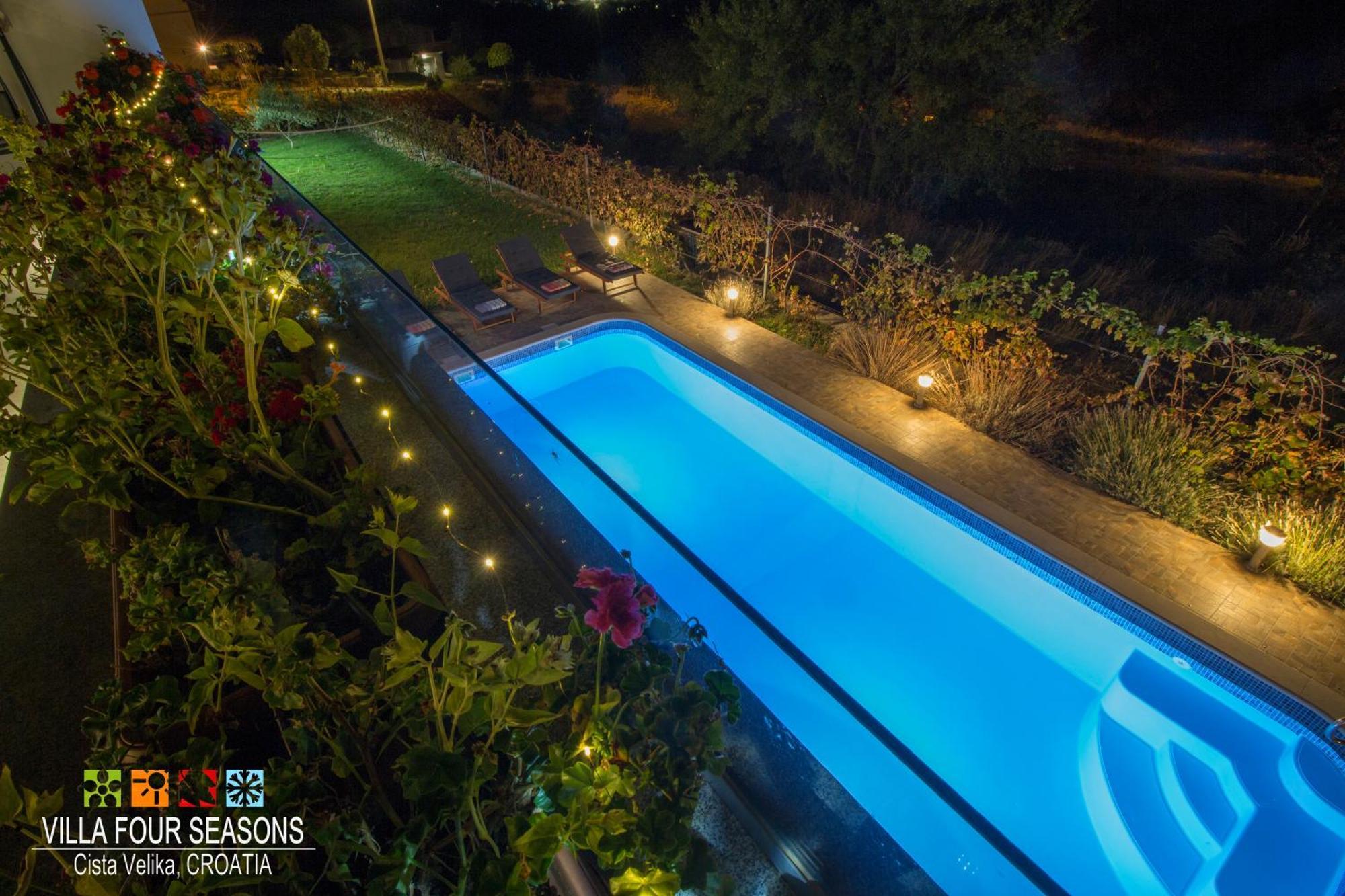 Villa Four Seasons, Heated Pool And 3 En-Suite Bathrooms Velika Čista Exterior foto